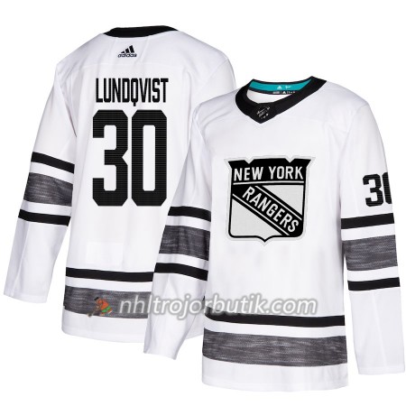 Män Ishockey New York Rangers tröja Henrik Lundqvist 30 Vit 2019 All-Star Adidas Authentic